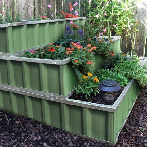 outdoor lrunter metal box|Raised Garden Bed Galvanized Planter Box Outdoor, .